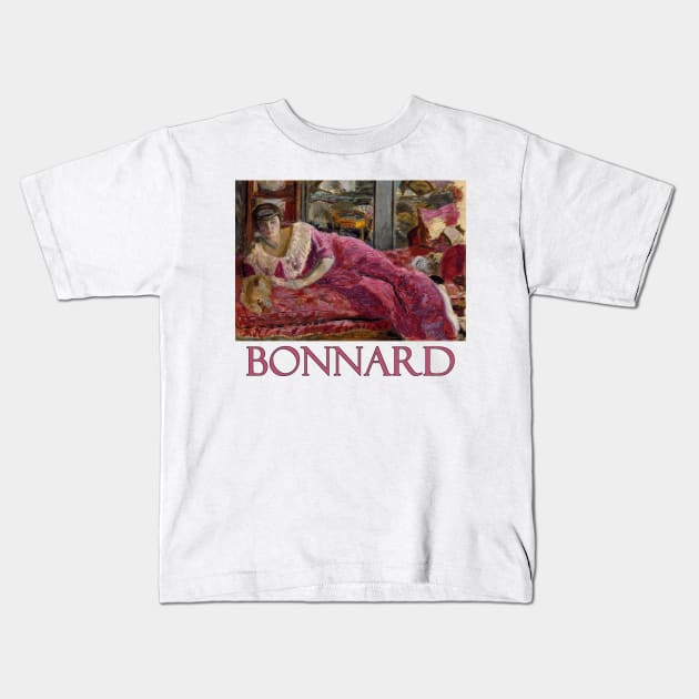 Misia on a Divan by Pierre Bonnard Kids T-Shirt by Naves